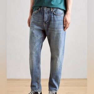Scotch and Soda Dean Loose Taper in distressed bleach wash